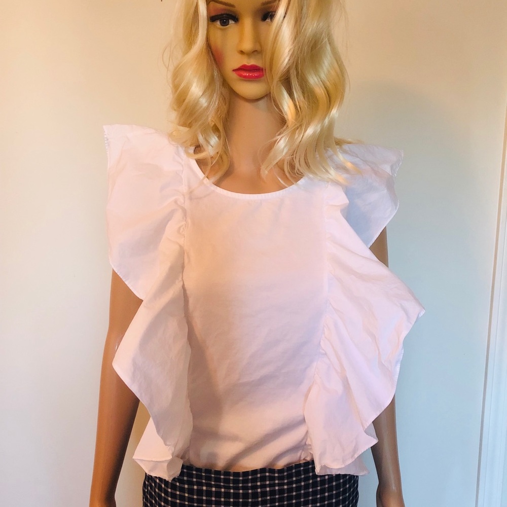 Jcrew Cotton Pouff Tank sz M